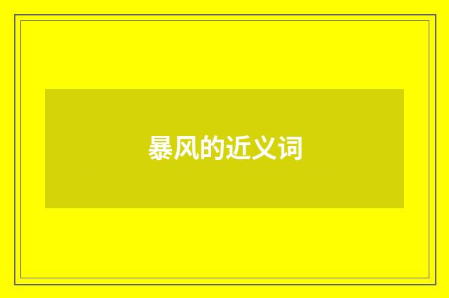 暴风的近义词