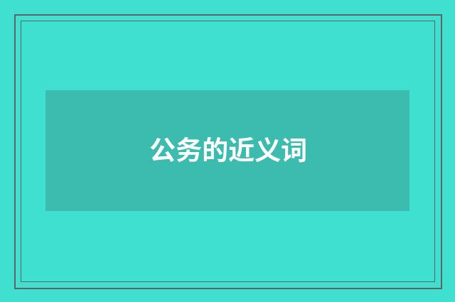 公务的近义词