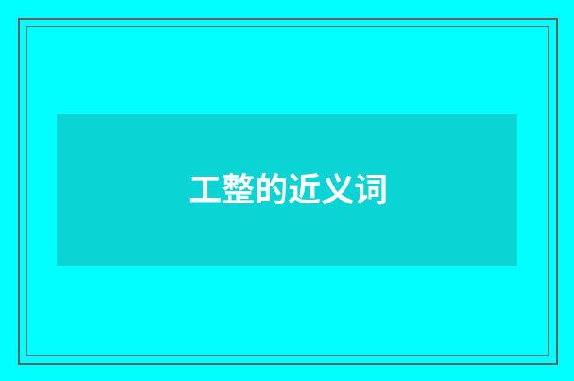 工整的近义词