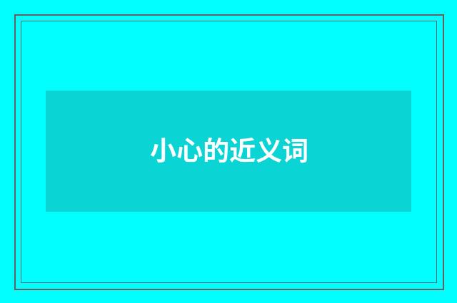 小心的近义词