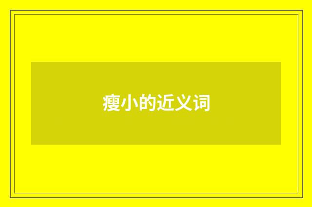 瘦小的近义词