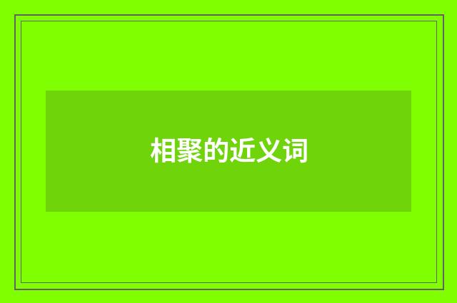 相聚的近义词