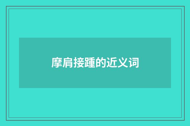 摩肩接踵的近义词