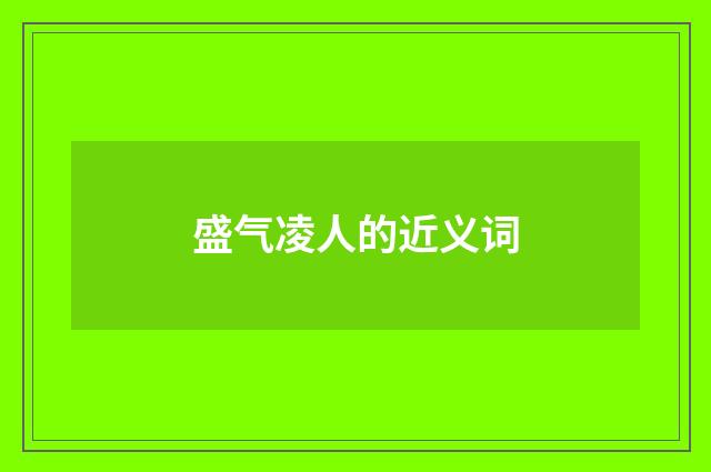 盛气凌人的近义词