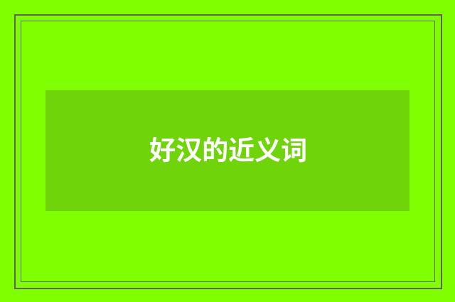 好汉的近义词