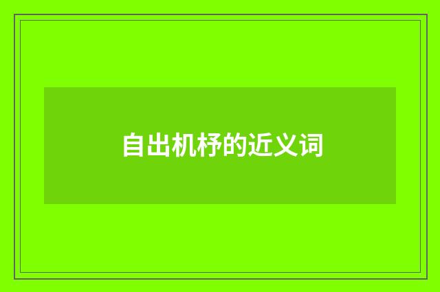 自出机杼的近义词