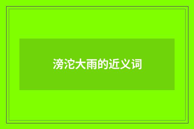 滂沱大雨的近义词