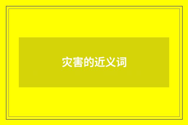 灾害的近义词