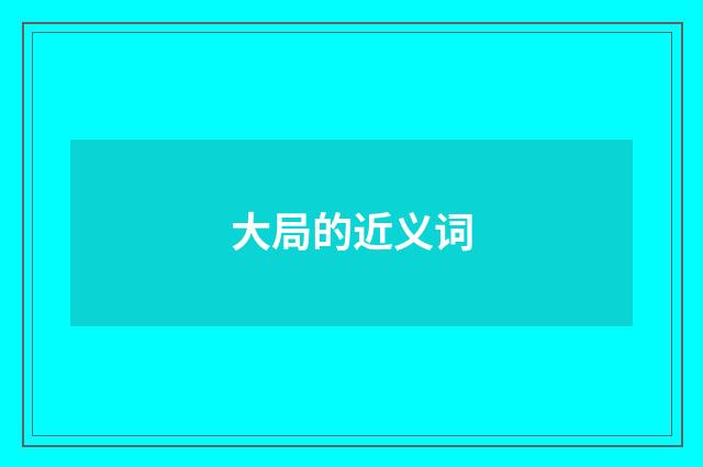 大局的近义词