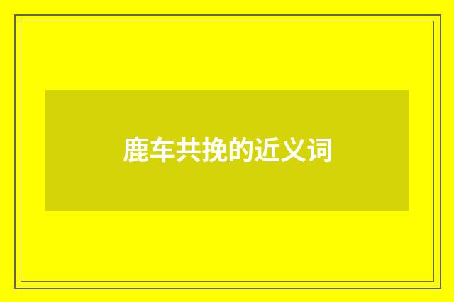 鹿车共挽的近义词