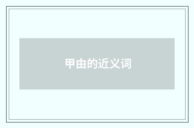 甲由的近义词