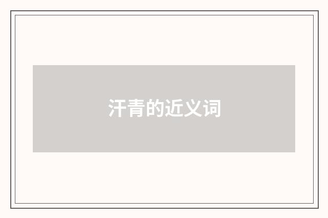 汗青的近义词