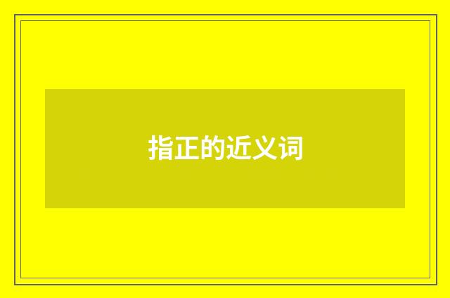 指正的近义词