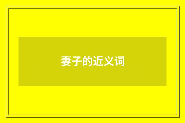 妻子的近义词