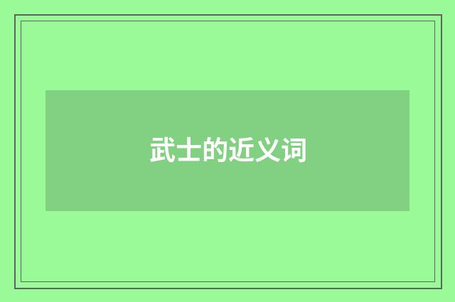 武士的近义词