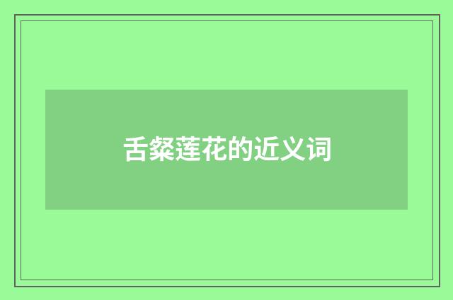 舌粲莲花的近义词