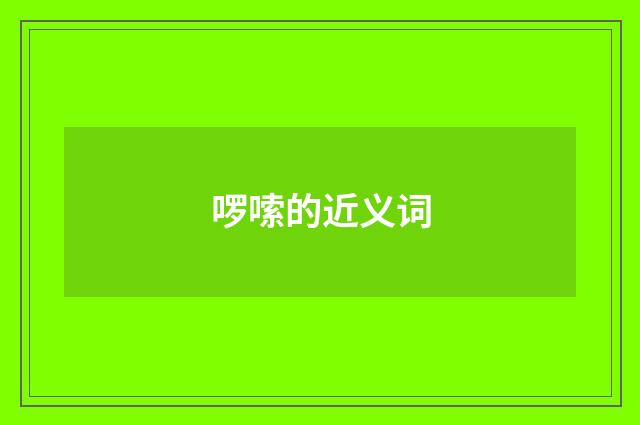 啰嗦的近义词