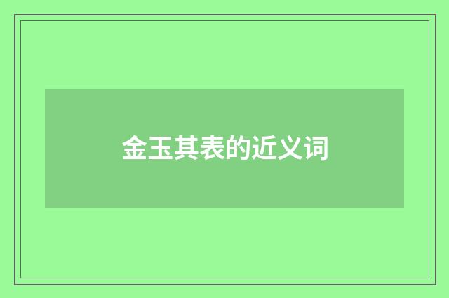 金玉其表的近义词