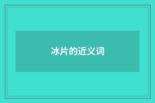 冰片的近义词
