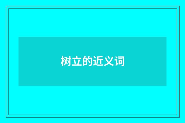 树立的近义词