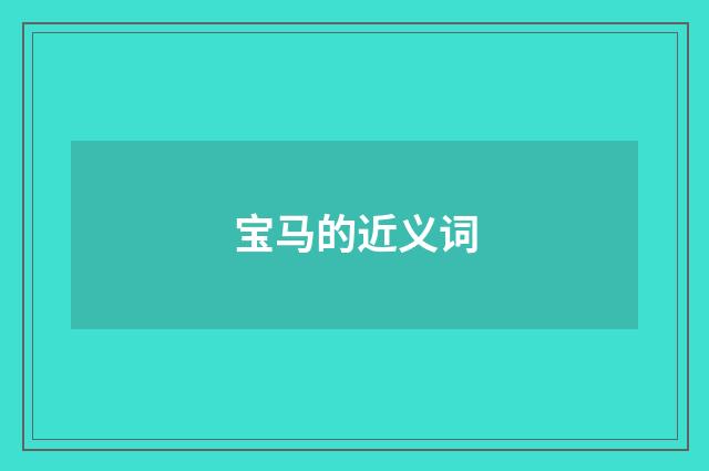宝马的近义词