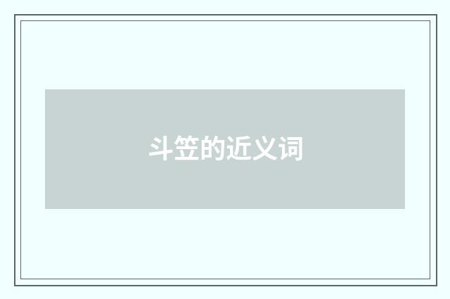 斗笠的近义词
