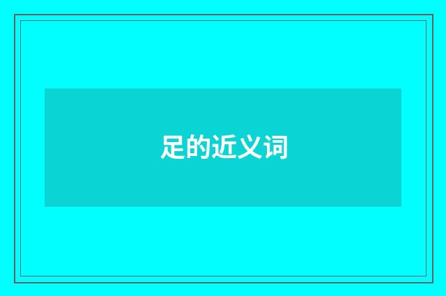 足的近义词