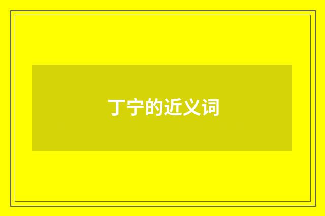 丁宁的近义词