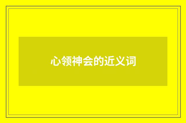 心领神会的近义词