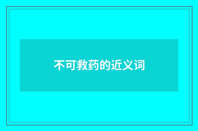 不可救药的近义词