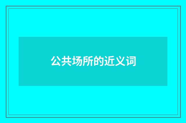 公共场所的近义词