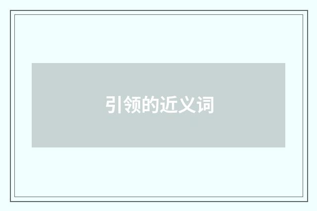 引领的近义词