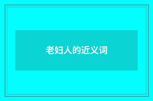 老妇人的近义词