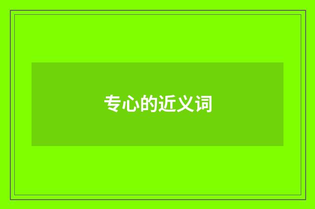 专心的近义词