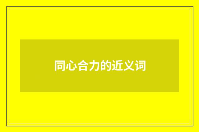 同心合力的近义词