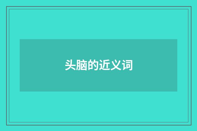 头脑的近义词