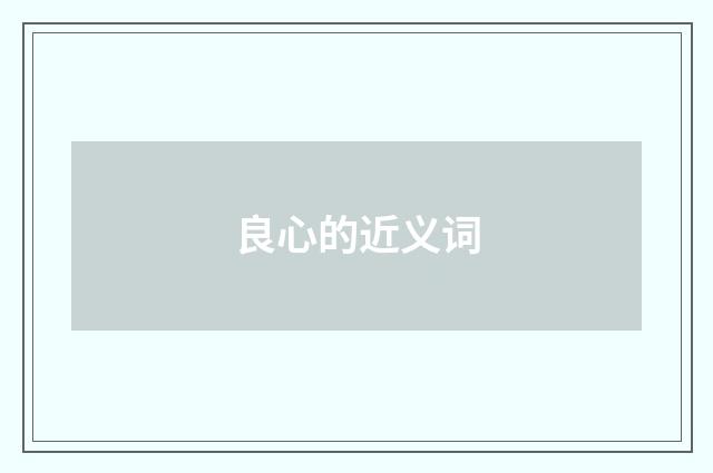良心的近义词