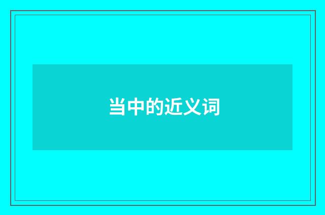 当中的近义词