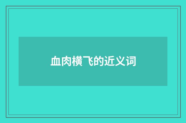 血肉横飞的近义词