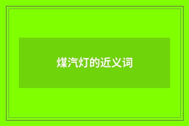 煤汽灯的近义词