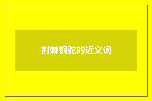 荆棘铜驼的近义词