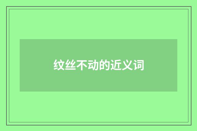 纹丝不动的近义词