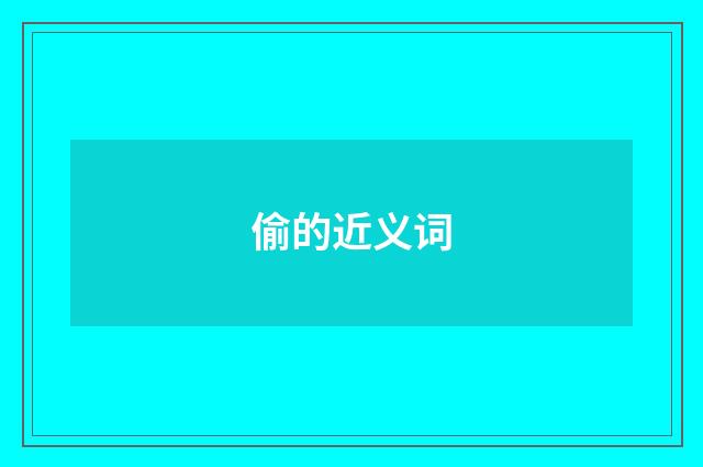 偷的近义词