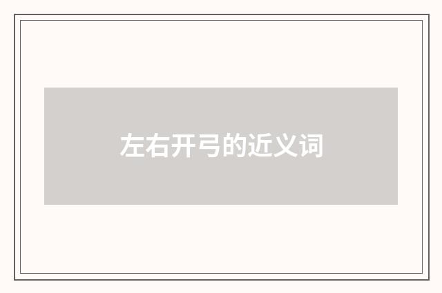 左右开弓的近义词