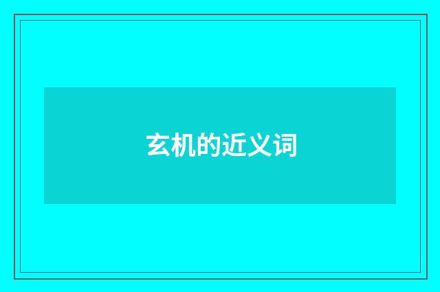 玄机的近义词