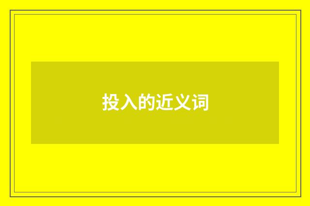 投入的近义词