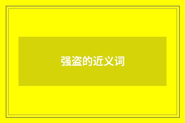 强盗的近义词