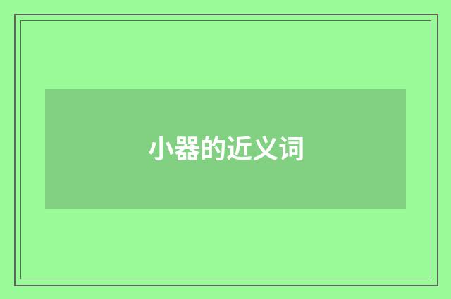 小器的近义词