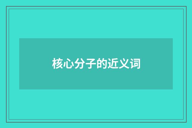 核心分子的近义词