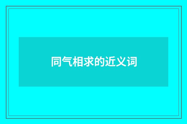 同气相求的近义词